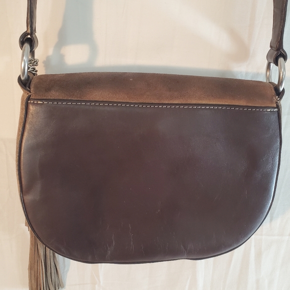Michael Kors Women's Brown Elyse Saddle Bag Leather Crossbody - Picture 4 of 7